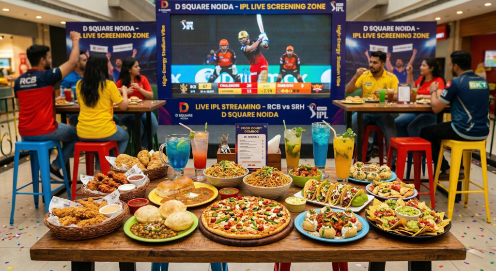 Delicious food combos served during the Live IPL screening Noida. 