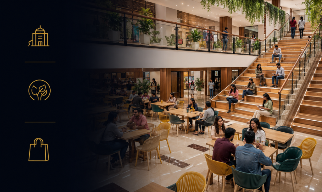 Customers exploring extraordinary hangout spots Noida establishments.