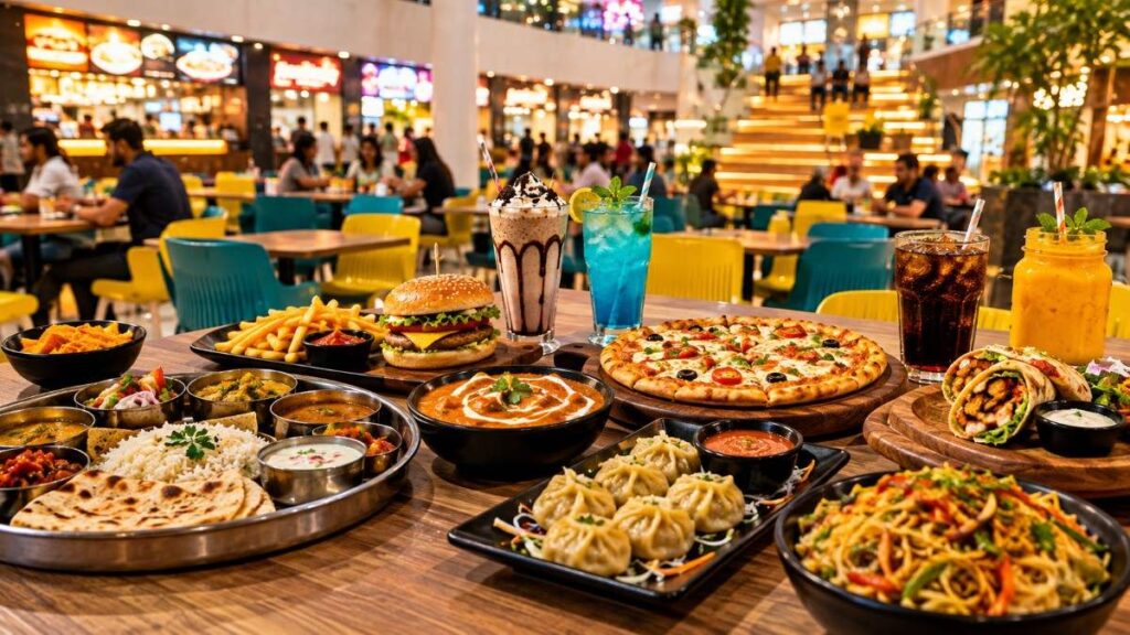 Delicious multi-cuisine dishes available at the food hub