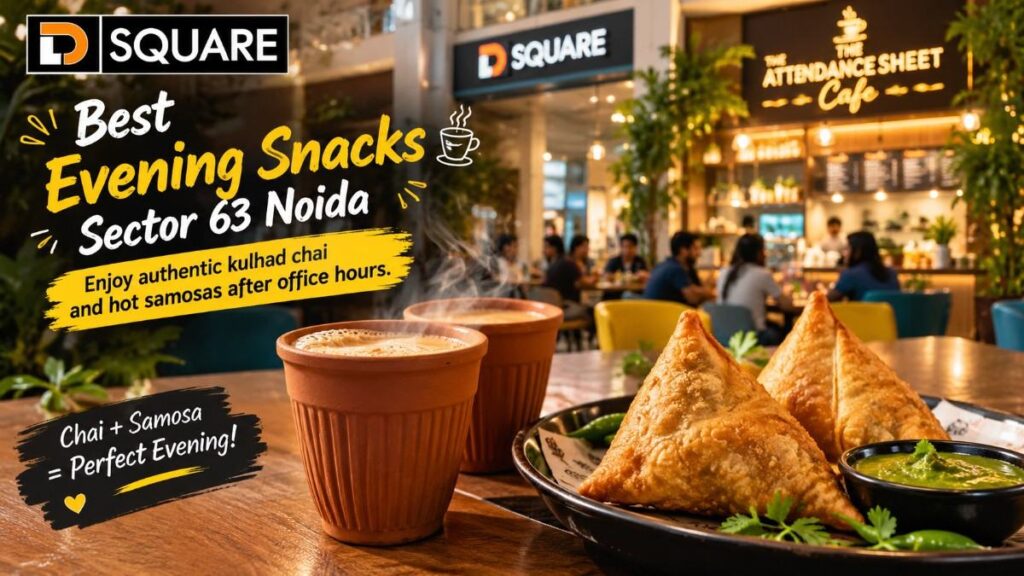 People eating the best evening snacks in Sector 63 Noida.