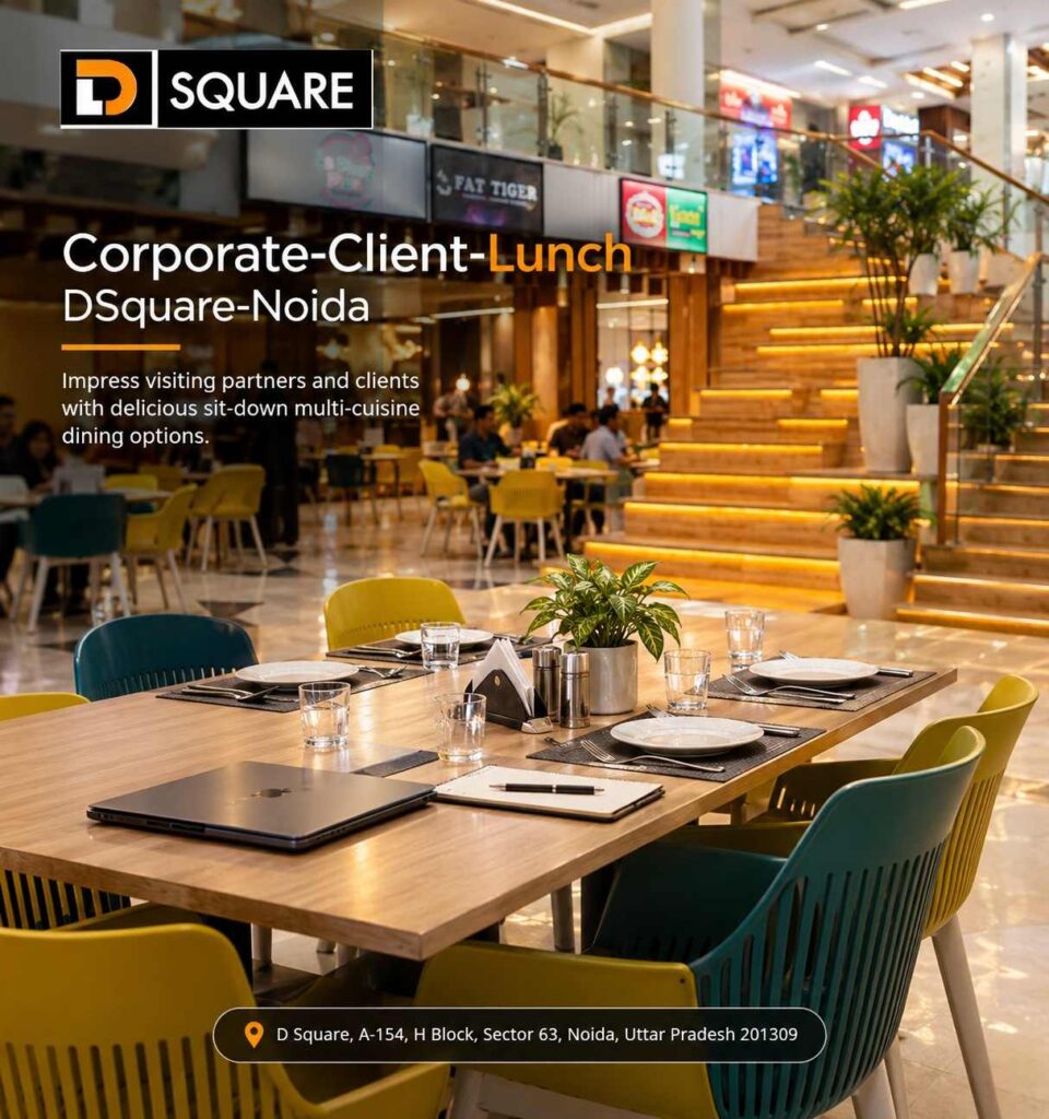 Business lunch setup at the best meeting places in Noida Sector 63